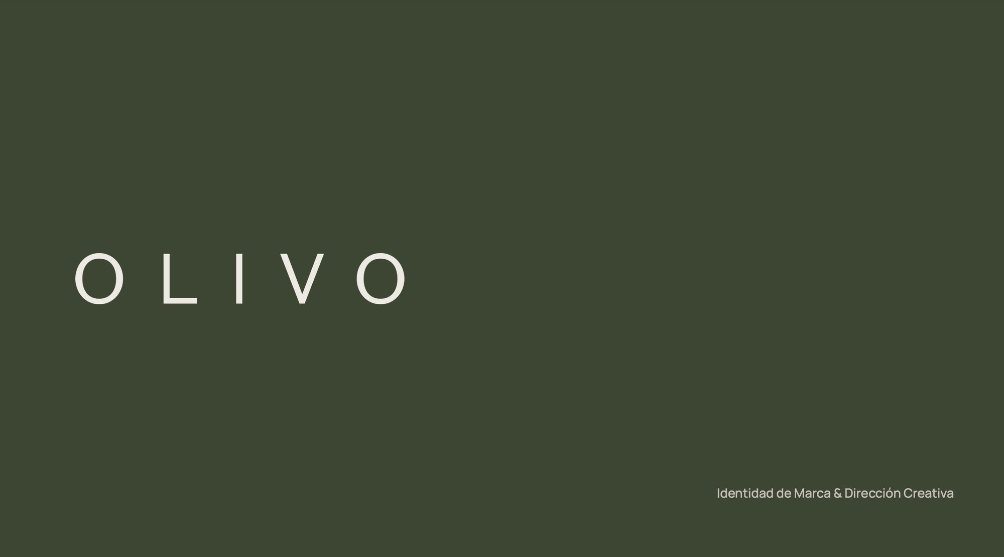 Olivo — brand identity title slide